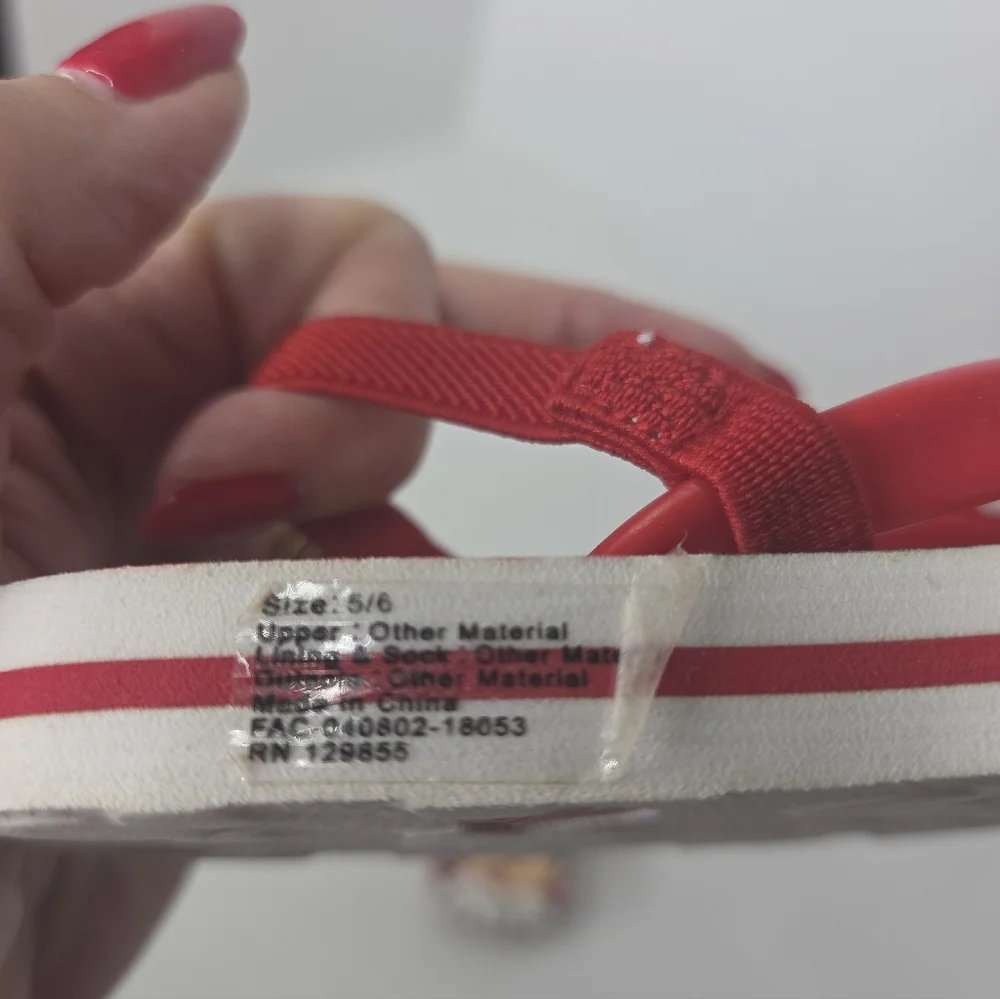 Minnie Mouse Slip On Bow Sandals Size 5-6
